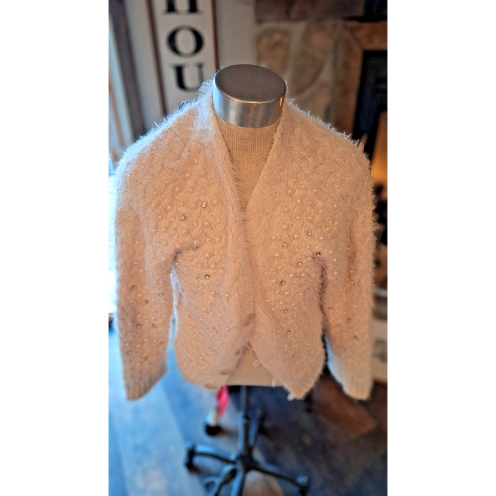 POL Premium Cardigan Pearls Rhinestones‎